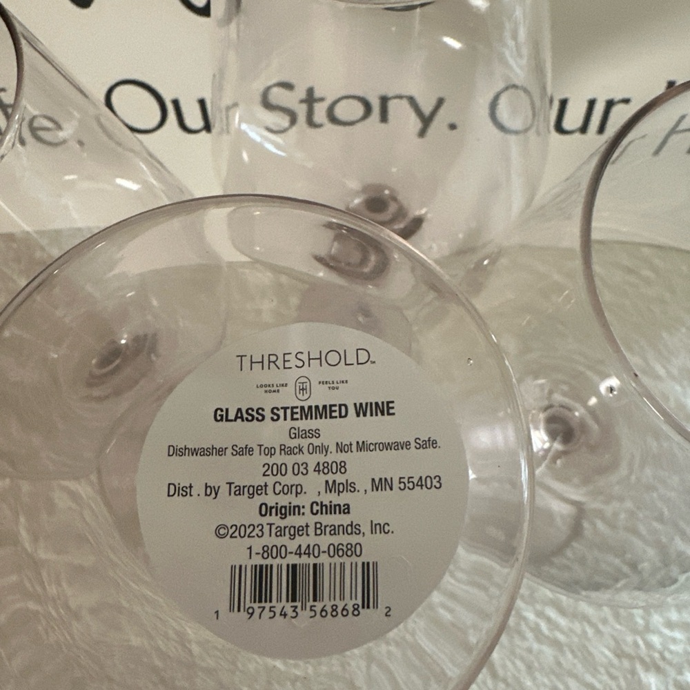 Threshold Clear Glass Wine Goblets